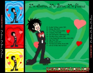 Back cover CureConnections Valentine CD compilation 2012